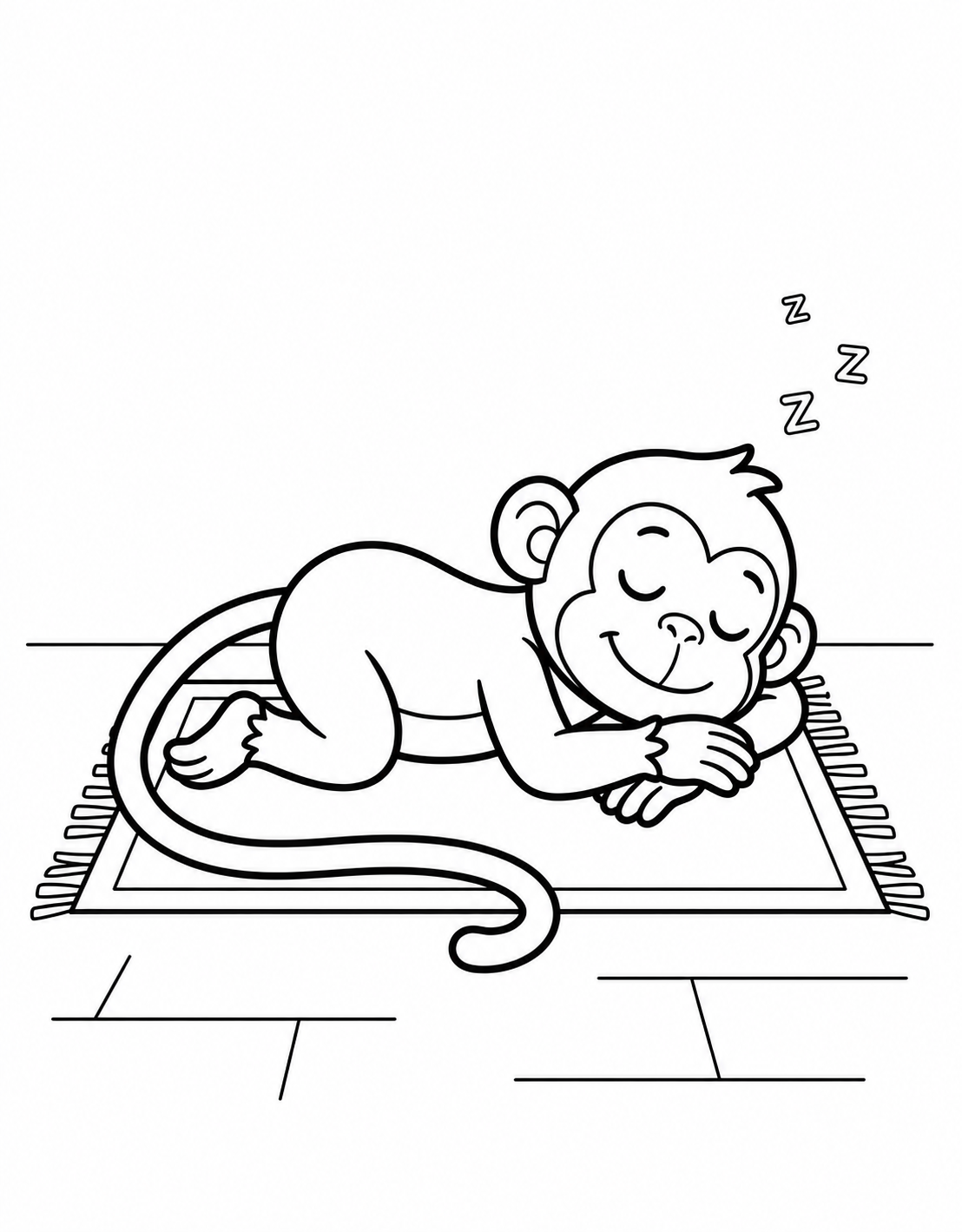Preview of sleepy Billy colouring page